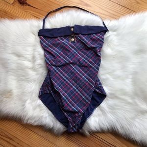 5/$25 Marc Jacobs Plaid one Pice Swim Suit S